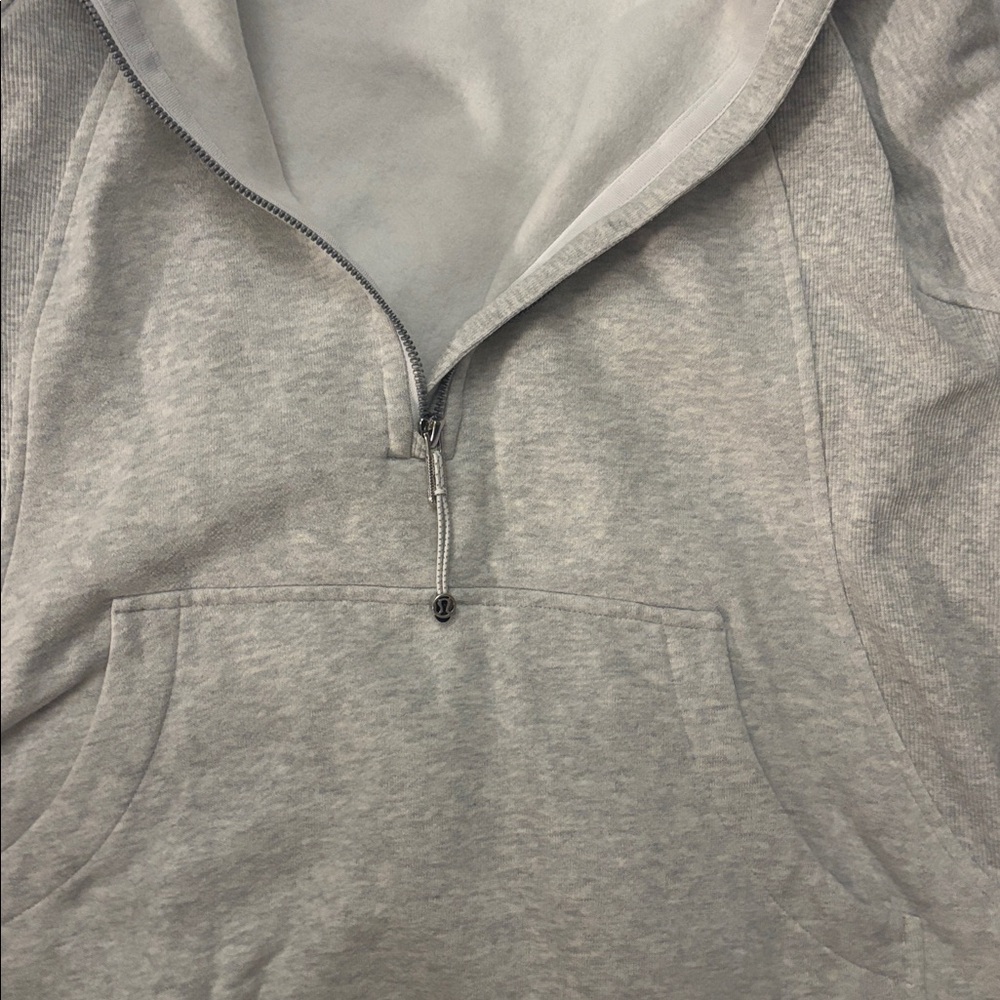 Lululemon Light Gray Half-Zip Pullover Sweatshirt - image 3